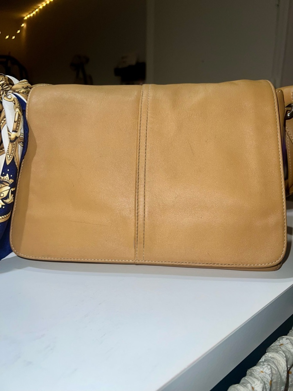Vintage Coach no. 9570 Hampton Flap Leather Shoulder Bag - Picture 3 of 6